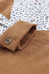 Patchwork Corduroy Buttoned Shirt Jacket